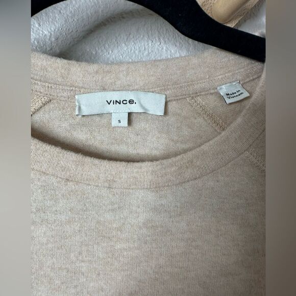 Vince Long Sleeve Raglan Pullover in Marzipan Sz S - Picture 3 of 8